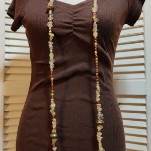 Vintage Coldwater Creek Earth Tone Beaded Necklace